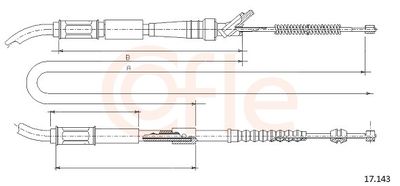 Cable Pull, parking brake COFLE 92.17.143
