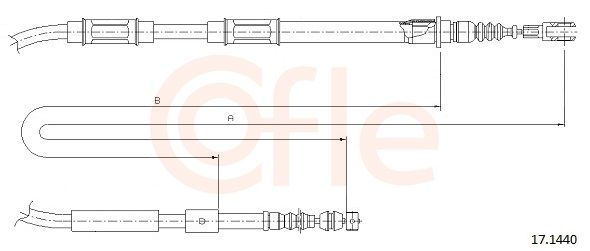 COFLE 92.17.1440 Cable Pull, parking brake