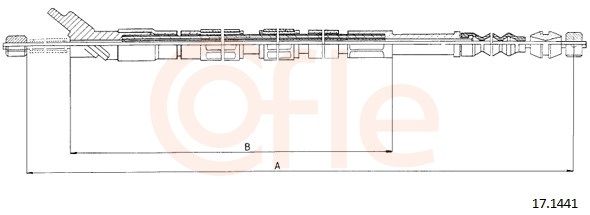 COFLE 92.17.1441 Cable Pull, parking brake