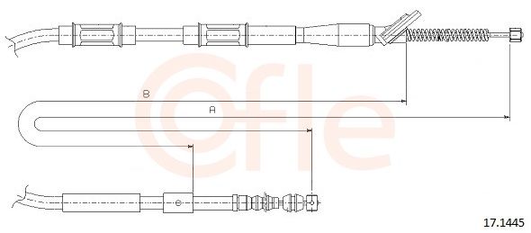 COFLE 92.17.1445 Cable Pull, parking brake