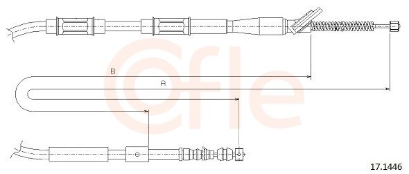 COFLE 92.17.1446 Cable Pull, parking brake