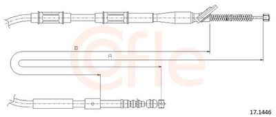 Cable Pull, parking brake COFLE 92.17.1446