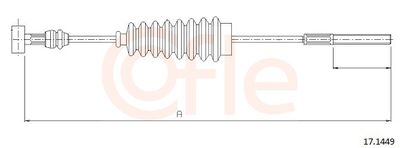 Cable Pull, parking brake COFLE 92.17.1449