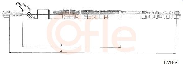 COFLE 92.17.1463 Cable Pull, parking brake