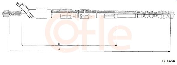 COFLE 92.17.1464 Cable Pull, parking brake