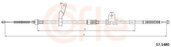 COFLE 92.17.1480 Cable Pull, parking brake