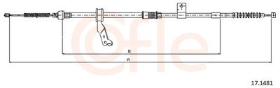 Cable Pull, parking brake COFLE 92.17.1481