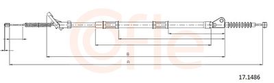 Cable Pull, parking brake COFLE 92.17.1486