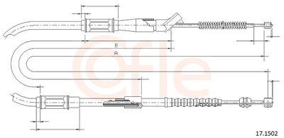 Cable Pull, parking brake COFLE 92.17.1502