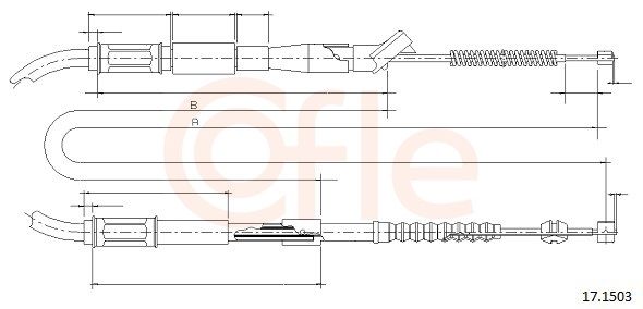 COFLE 92.17.1503 Cable Pull, parking brake