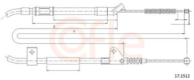 Cable Pull, parking brake COFLE 92.17.1512