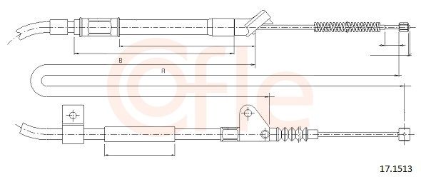 COFLE 92.17.1513 Cable Pull, parking brake
