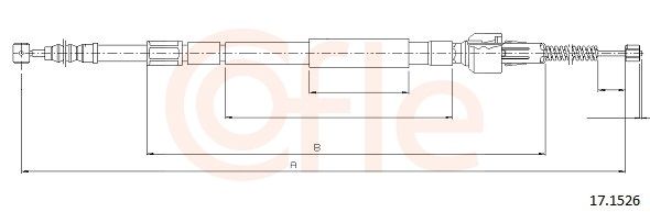 COFLE 92.17.1526 Cable Pull, parking brake