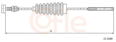 Cable Pull, parking brake COFLE 92.17.1549