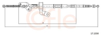 Cable Pull, parking brake COFLE 92.17.1550