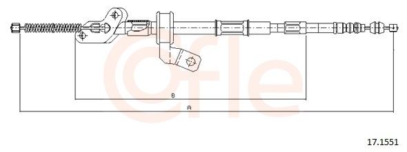 COFLE 92.17.1551 Cable Pull, parking brake