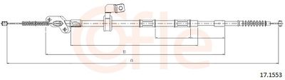 Cable Pull, parking brake COFLE 92.17.1553