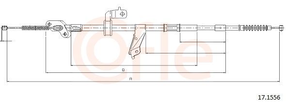 COFLE 92.17.1556 Cable Pull, parking brake