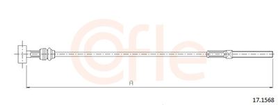 Cable Pull, parking brake COFLE 92.17.1568
