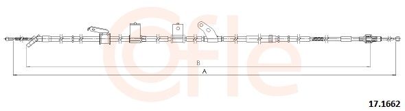 COFLE 92.17.1662 Cable Pull, parking brake
