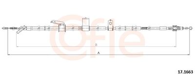 Cable Pull, parking brake COFLE 92.17.1663