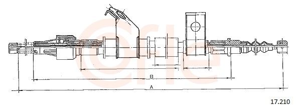 COFLE 92.17.210 Cable Pull, parking brake