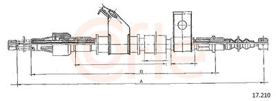 Cable Pull, parking brake COFLE 92.17.210