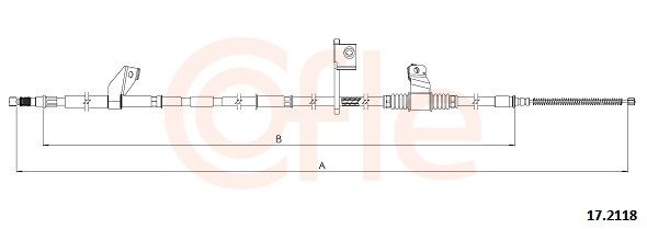 COFLE 92.17.2118 Cable Pull, parking brake