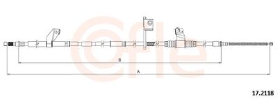 Cable Pull, parking brake COFLE 92.17.2118