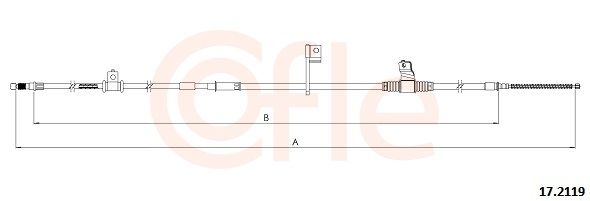 COFLE 92.17.2119 Cable Pull, parking brake