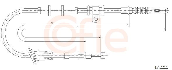 COFLE 92.17.2211 Cable Pull, parking brake