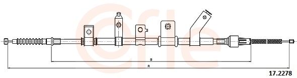 COFLE 92.17.2278 Cable Pull, parking brake