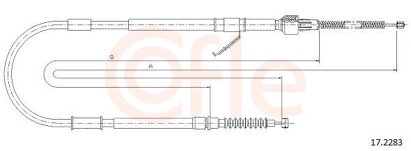 COFLE 92.17.2283 Cable Pull, parking brake