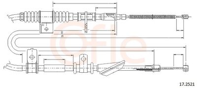 Cable Pull, parking brake COFLE 92.17.2521
