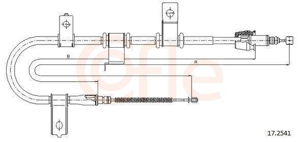 COFLE 92.17.2541 Cable Pull, parking brake