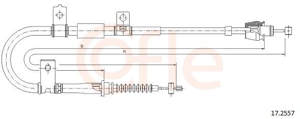 COFLE 92.17.2557 Cable Pull, parking brake