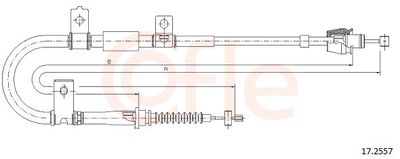 Cable Pull, parking brake COFLE 92.17.2557