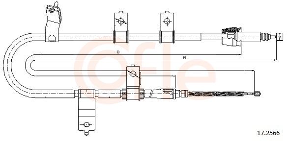 COFLE 92.17.2566 Cable Pull, parking brake