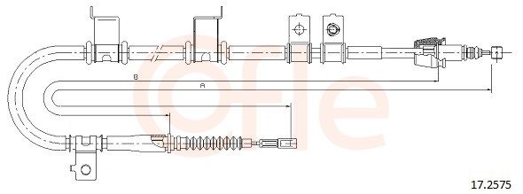 COFLE 92.17.2575 Cable Pull, parking brake