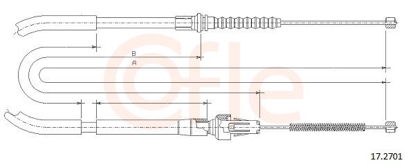 COFLE 92.17.2701 Cable Pull, parking brake