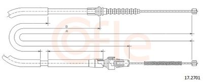 Cable Pull, parking brake COFLE 92.17.2701