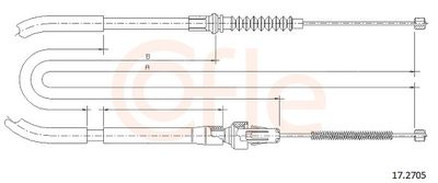 Cable Pull, parking brake COFLE 92.17.2705