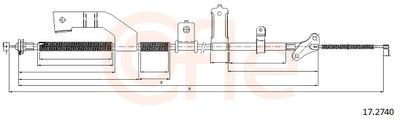 Cable Pull, parking brake COFLE 92.17.2740