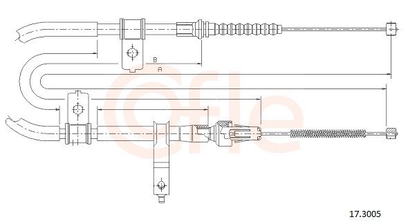 COFLE 92.17.3005 Cable Pull, parking brake