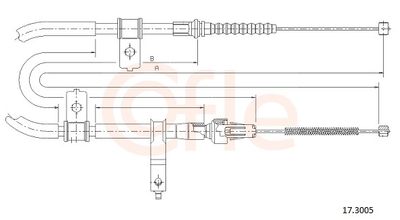 Cable Pull, parking brake COFLE 92.17.3005