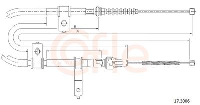 Cable Pull, parking brake COFLE 92.17.3006