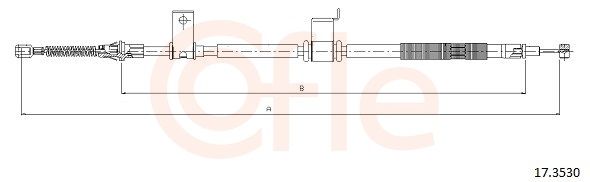 COFLE 92.17.3530 Cable Pull, parking brake