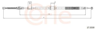 Cable Pull, parking brake COFLE 92.17.3530