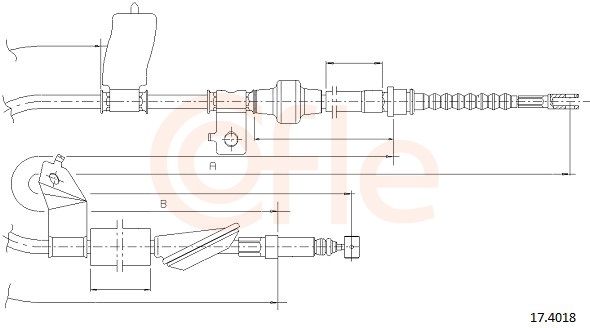 COFLE 92.17.4018 Cable Pull, parking brake