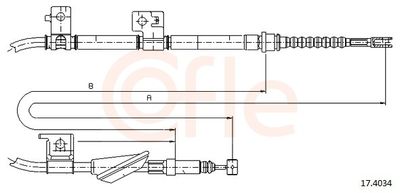 Cable Pull, parking brake COFLE 92.17.4034